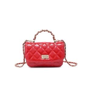 Urban Expressions Red Quilted Crossbody Bag